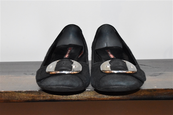 Black Suede Prada Pumps, size 8