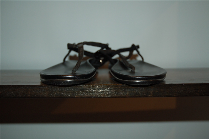 Basic Black Prada Sandal, size 9