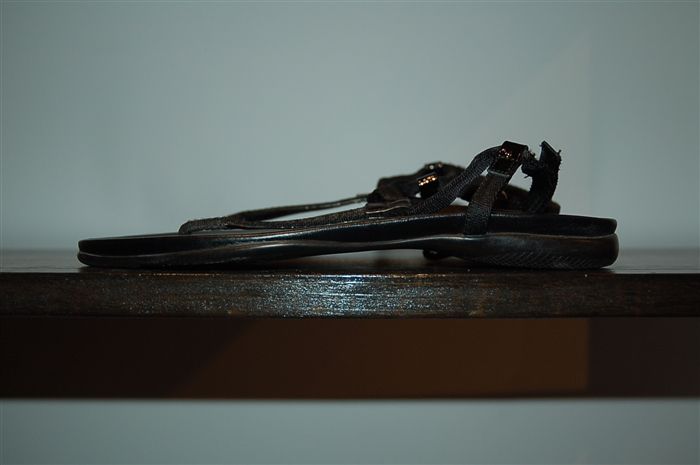 Basic Black Prada Sandal, size 9