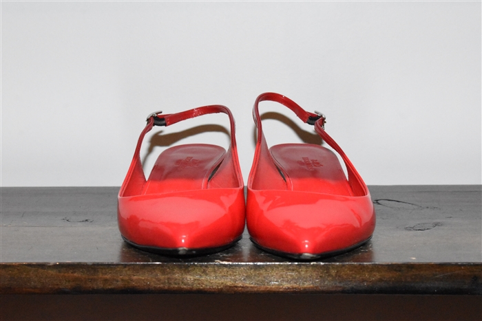 Red Patent Hermes Sling-Back, size 6