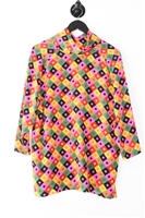 Geometric Guy Laroche - Vintage Silk Top, size L