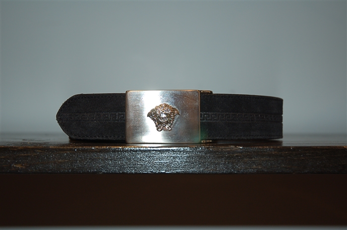 Black Leather Gianni Versace - Vintage Belt, size S