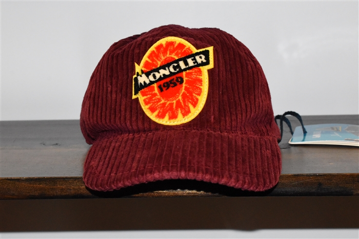 Burgundy Moncler Cap, size O/S
