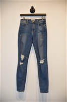 Faded Denim Frame Skinny Jean, size 27