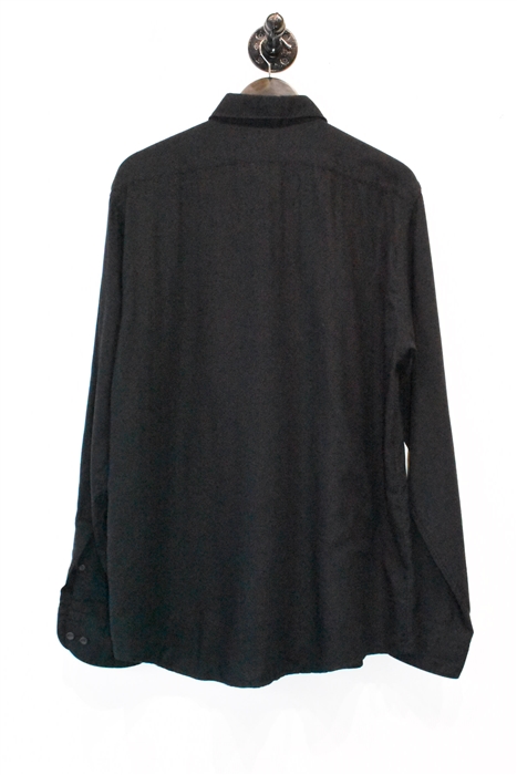 Basic Black Eton Button Shirt, size XL