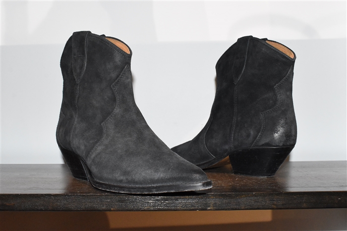 Black Suede Isabel Marant Ankle Boots, size 8.5