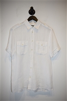 Bright White Etro Short-Sleeved Shirt, size M