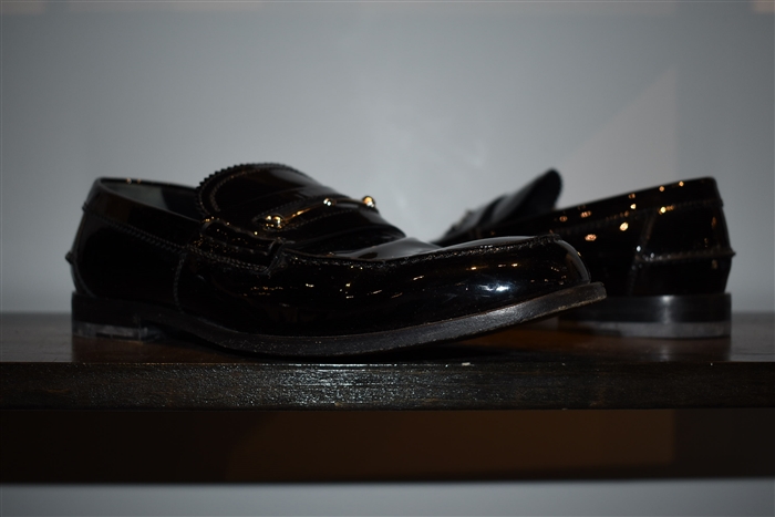 Black Patent Gucci Loafer, size 9