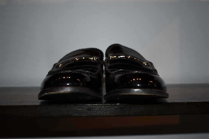 Black Patent Gucci Loafer, size 9