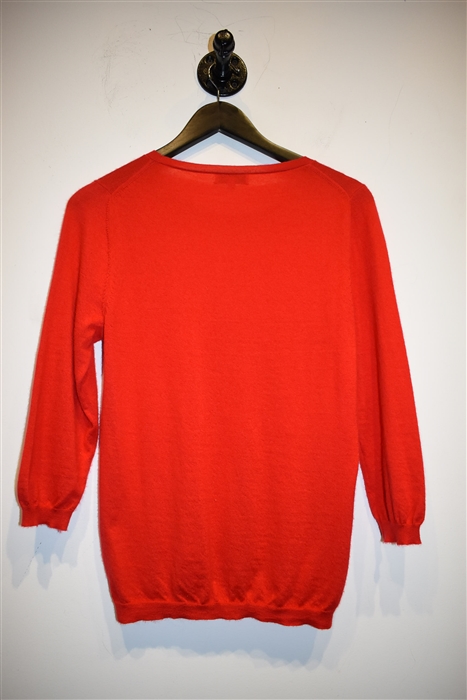 Bright Red Eric Bompard Cashmere Sweater, size M