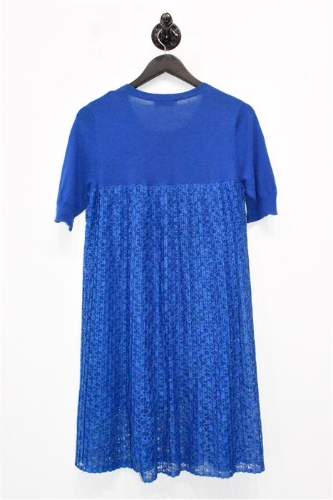 Royal Blue Sandro Pleated Dress, size M
