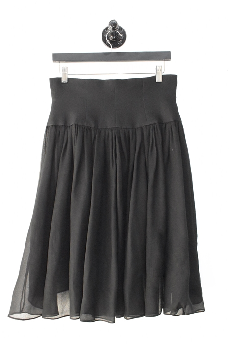 Basic Black Chanel A-Line Skirt, size 8