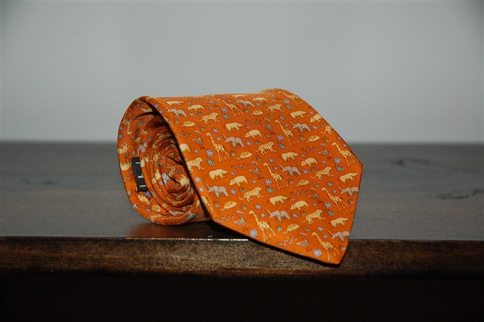 Burnt Orange Salvatore Ferragamo Tie, size O/S