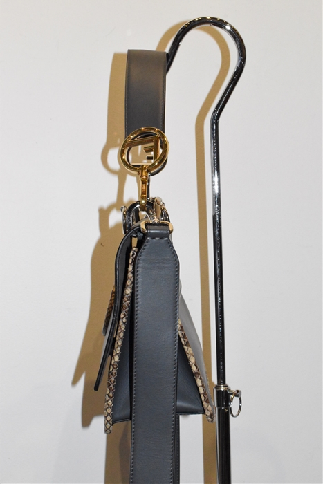 Graphite Fendi Shoulder Bag, size S