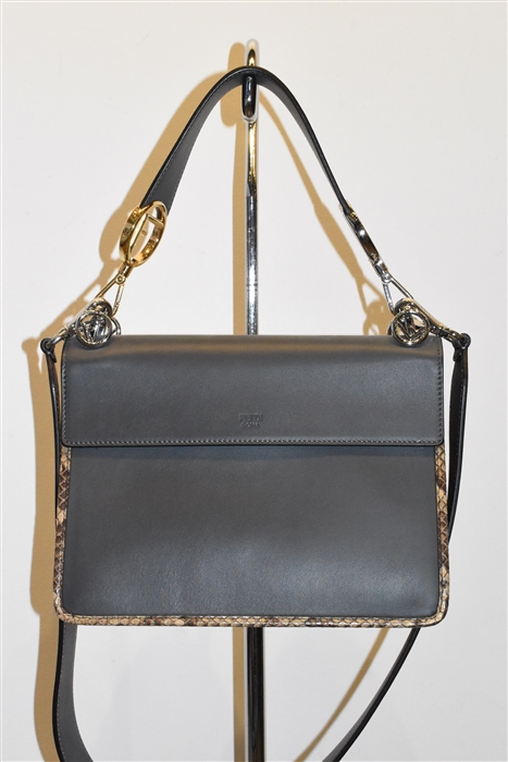 Graphite Fendi Shoulder Bag, size S