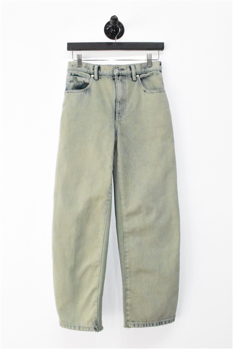 Military Green Alexander Wang Straight Leg Jean, size 25