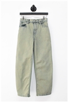 Military Green Alexander Wang Straight Leg Jean, size 25