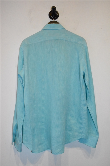 Bright Cyan Etro Button Shirt, size L