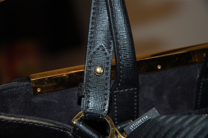 Black & White Fendi Handbag, size L