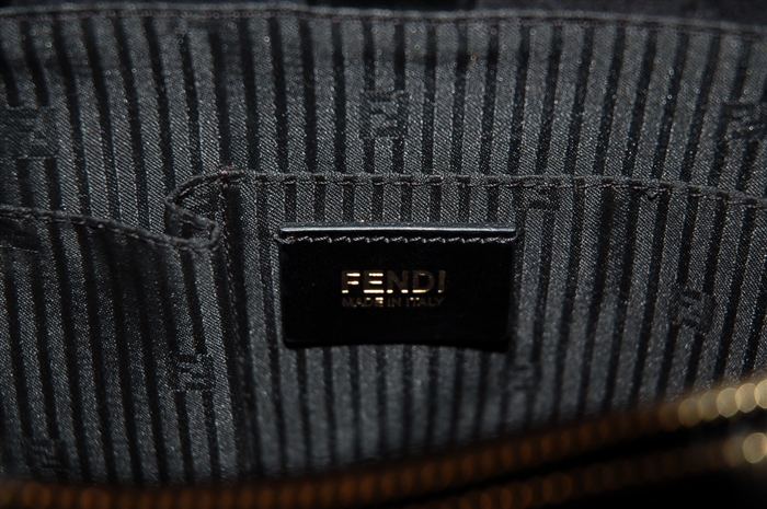 Black & White Fendi Handbag, size L