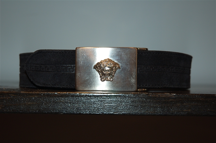 Black Leather Gianni Versace - Vintage Belt, size M