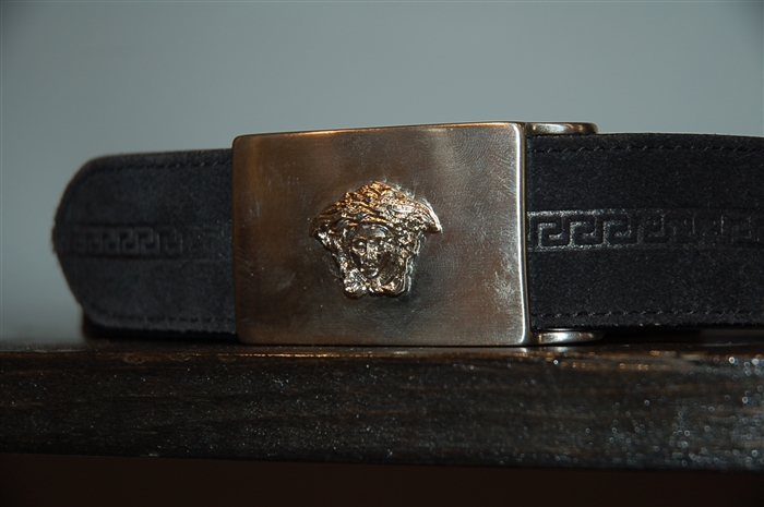 Black Leather Gianni Versace - Vintage Belt, size M