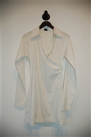 White Stripe Jean Paul Gaultier Shirt Dress, size S