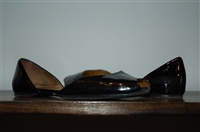 Black Patent Prada Flats, size 8