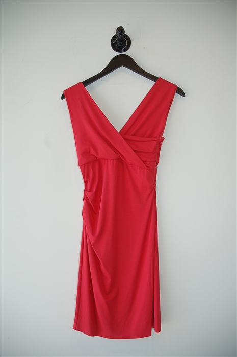 Coral Red Diane von Furstenberg Sheath Dress, size XS