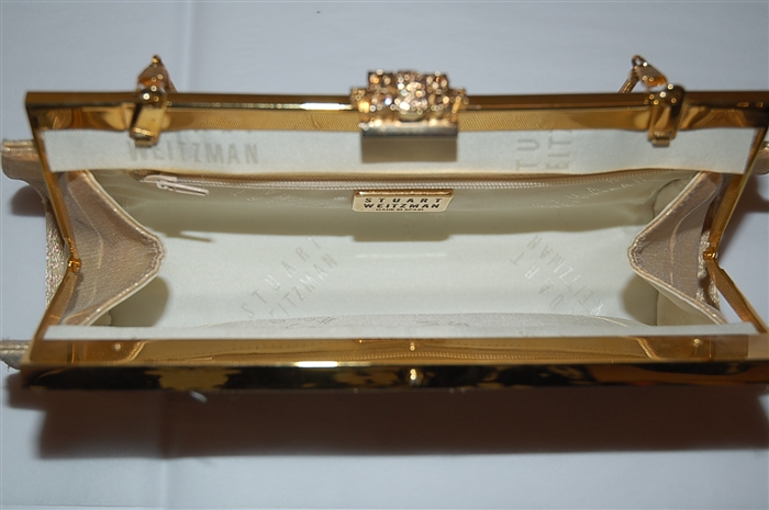 Gold Stuart Weitzman Clutch, size S