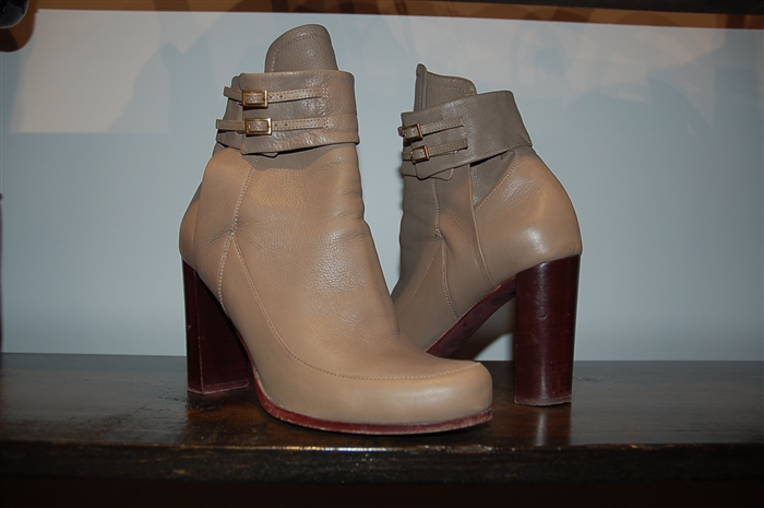 Taupe Nina Ricci Ankle Boots, size 9.5