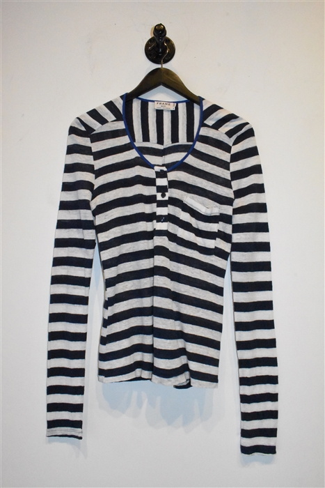 Navy & White Frame Pullover, size M