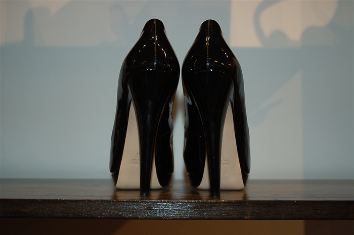 Black Patent Miu Miu Pumps, size 8