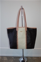 Colour Blocked Pink Tartan Tote, size M