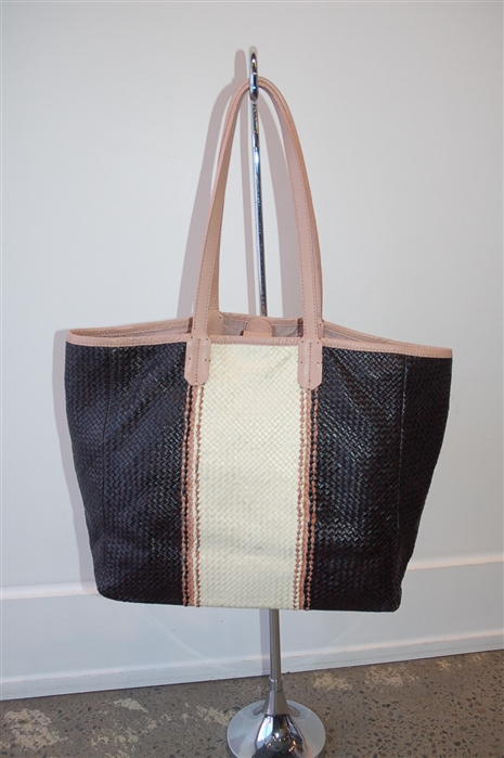 Colour Blocked Pink Tartan Tote, size M
