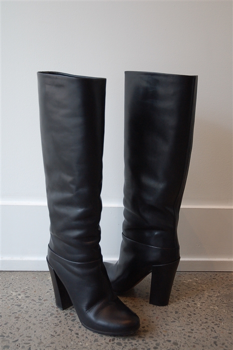 Black Leather Proenza Schouler Boots, size 10