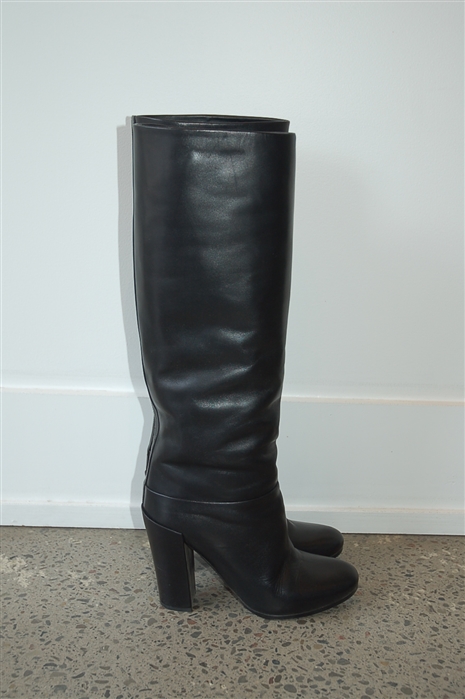 Black Leather Proenza Schouler Boots, size 10