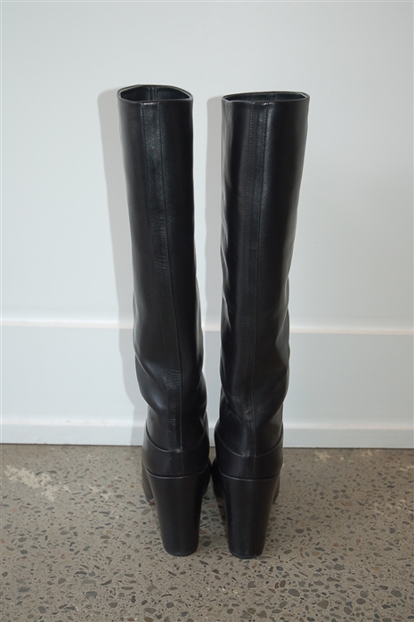 Black Leather Proenza Schouler Boots, size 10