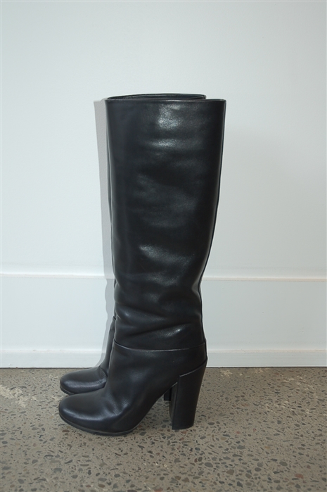 Black Leather Proenza Schouler Boots, size 10