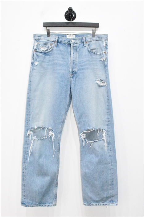 Faded Denim Agolde Slim-leg Jean, size 32