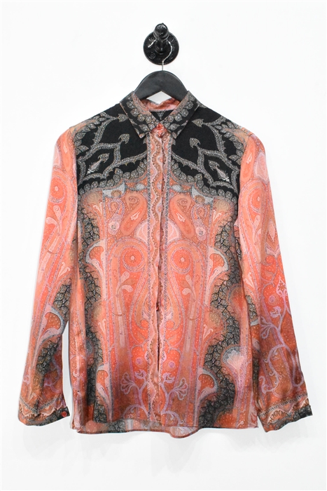 Paisley Etro Silk Shirt, size 6