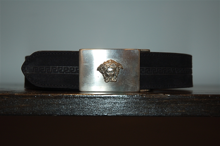 Black Leather Gianni Versace - Vintage Belt, size L