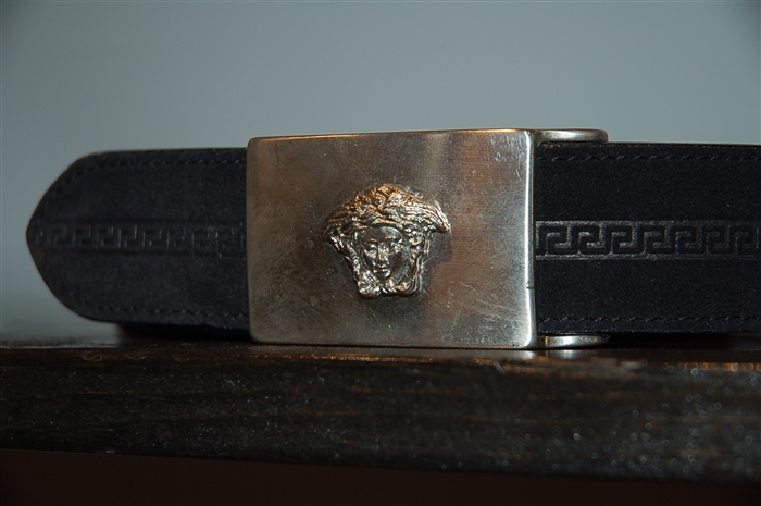 Black Leather Gianni Versace - Vintage Belt, size L