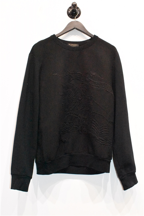 Basic Black Burberry Sweatshirt, size L