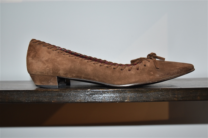 Rich Chocolate Prada Kitten Heels, size 7.5