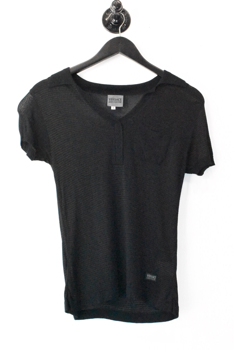 Black Stripe Versace Jeans Couture Polo, size S