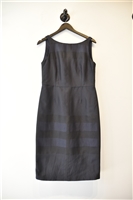 Navy Check Burberry Sheath Dress, size 10