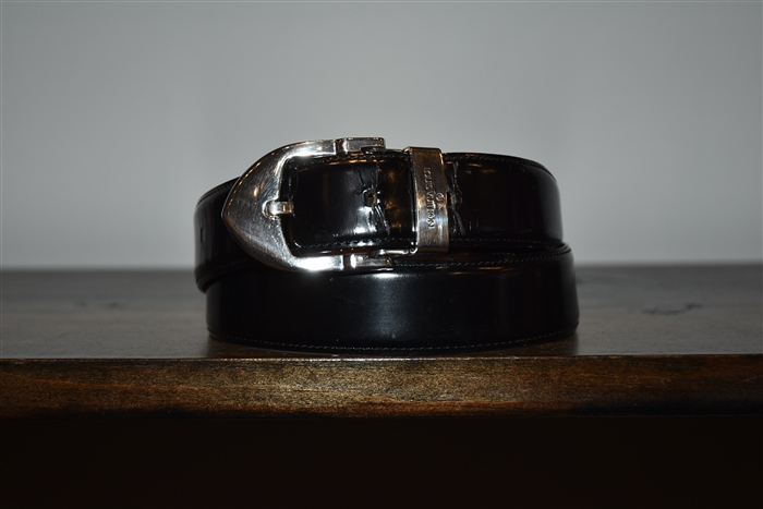 Black Leather Louis Vuitton Belt, size S