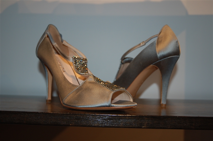 Powder Blue Escada Open-Toe Heels, size 8