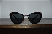 Shiny Black Miu Miu Sunglasses, size O/S